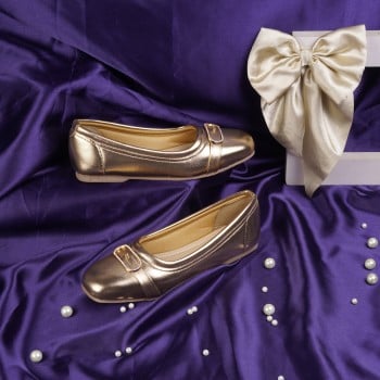 Walkway Girls Rose-gold Casual Ballerinas(SKU: 56-80-52-32)