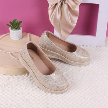 Walkway Girls Gold Casual Ballerinas(SKU: 56-81-15-30)
