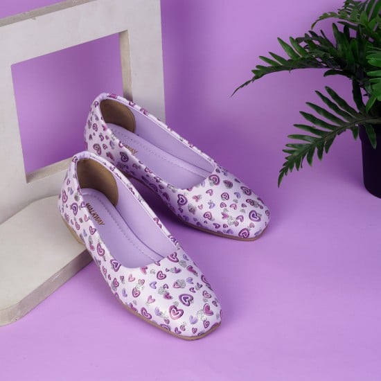 Girls Purple Casual Ballerinas