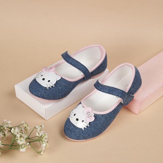 Girls Blue Casual Ballerinas