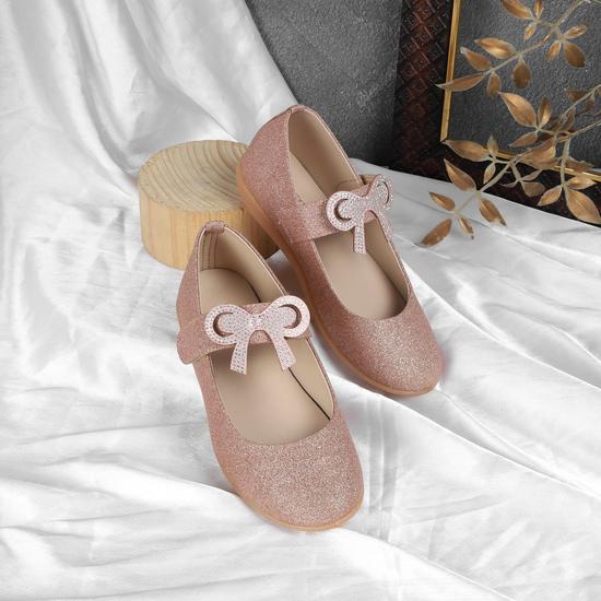 Girls Rose-gold Casual Ballerinas