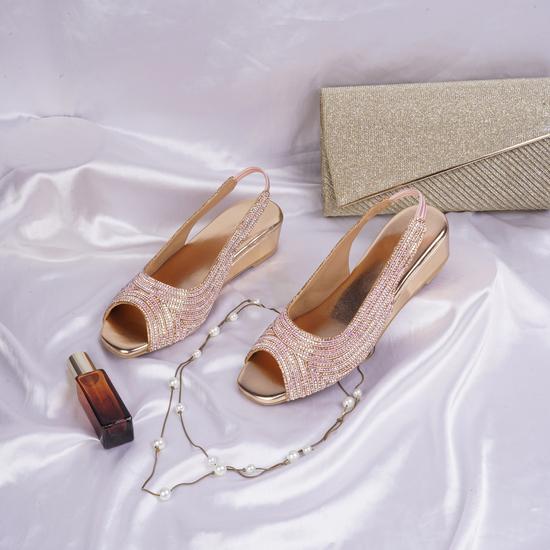 Girls Rose-gold Party Sandals