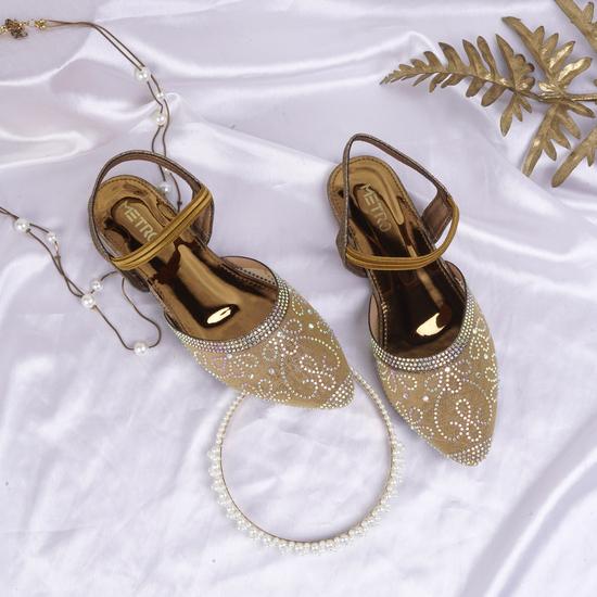 Girls Antic-gold Party Sandals