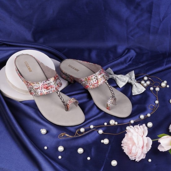 Girls Gun-metal Casual Slippers