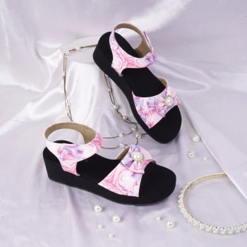 Walkway Girls Pink Casual Sandals(SKU: 57-119-24-34)