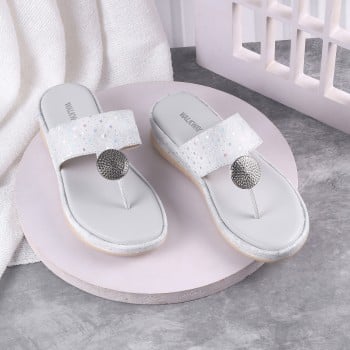 Walkway Girls Grey Casual Slippers(SKU: 57-127-14-30)