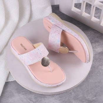Walkway Girls Pink Casual Slippers(SKU: 57-127-24-30)