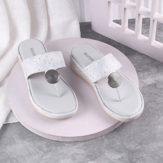 Girls Grey Casual Slippers