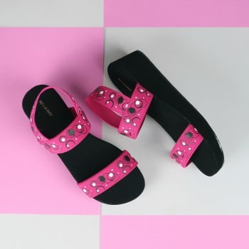 Walkway Girls Pink Casual Sandals(SKU: 57-130-24-33)