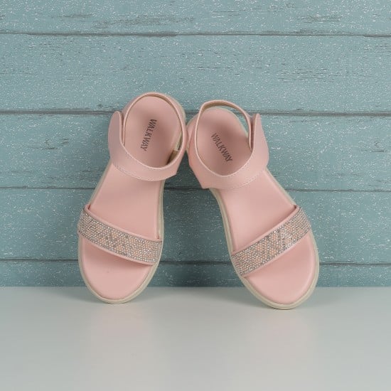 Girls Pink Casual Sandals