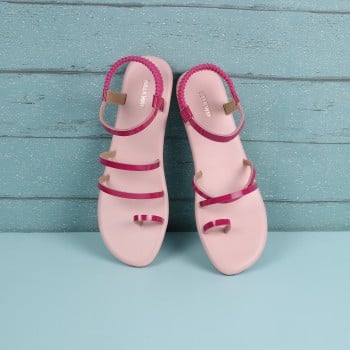 Walkway Girls Pink Casual Sandals(SKU: 57-145-24-30)