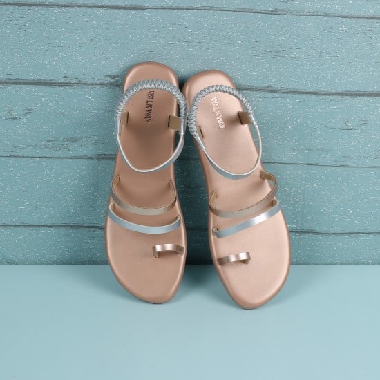 Girls Rose-gold Casual Sandals