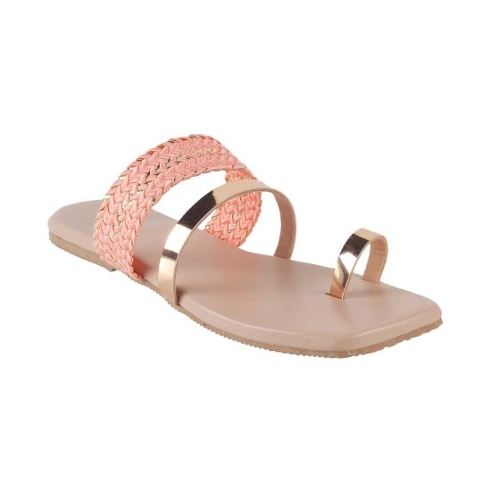 Girls Pink Wedding Slippers