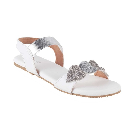Girls Silver Casual Sandals