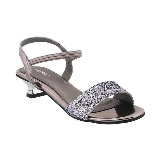 Girls Grey Formal Sandals