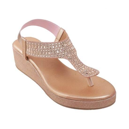 Girls Gold Casual Sandals