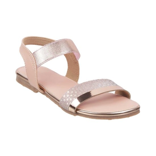 Girls Rose-gold Casual Sandals