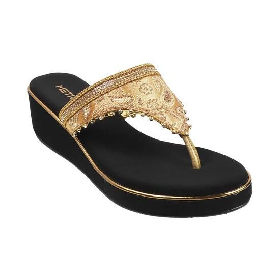 Metro Antique-Gold Casual Slippers
