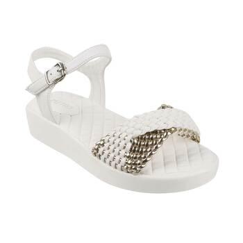 Girls White Casual Sandals