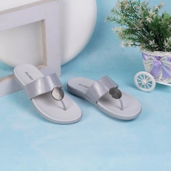 Walkway Girls Grey Casual Slippers(SKU: 57-94-14-33)