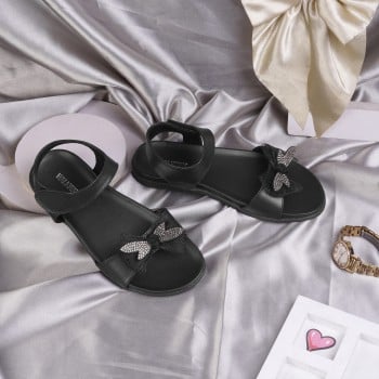 Walkway Girls Black Casual Sandals(SKU: 57-97-11-34)