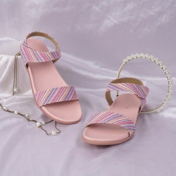 Walkway Girls Pink Casual Sandals(SKU: 57-98-24-32)