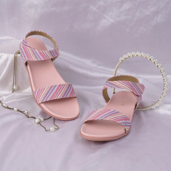 Girls Pink Casual Sandals
