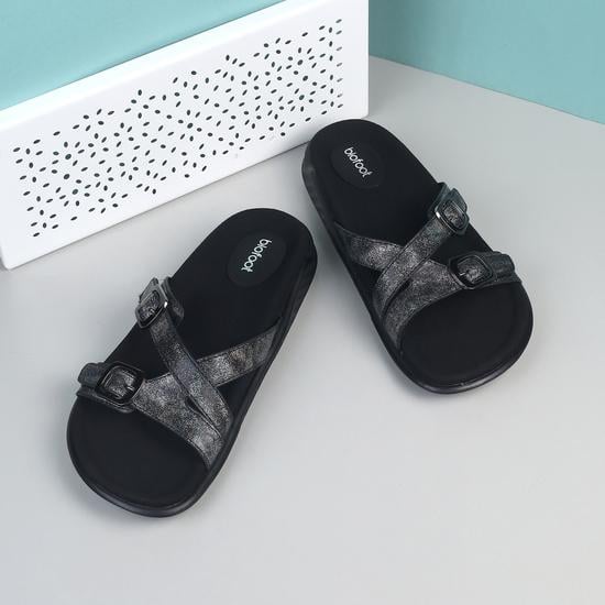 Women Black Casual Slip Ons