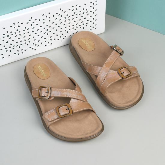 Women Beige Casual Slip Ons