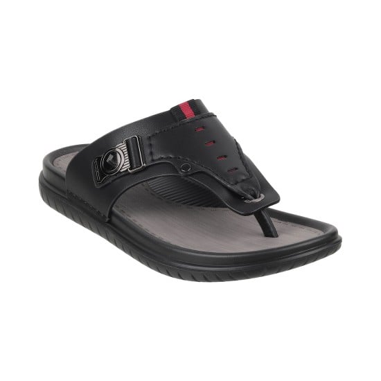 Men Black Casual Slippers