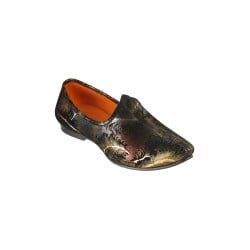 Men Black-Gold Ethnic Jutis