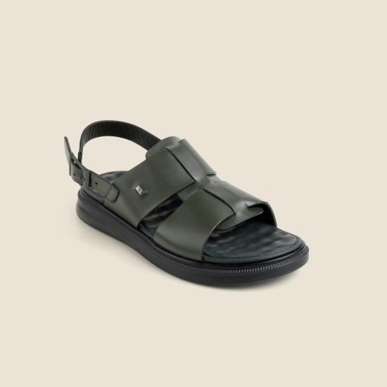 Men Olive Casual Sandals