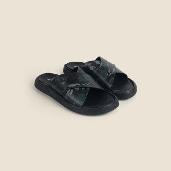 Davinchi Men Black-Multi Casual Slippers(SKU: 60-133-53-41)
