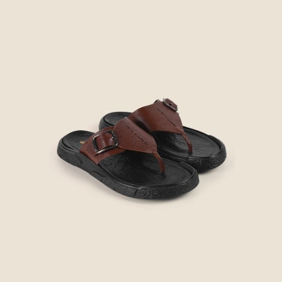 Men Tan Casual Slippers