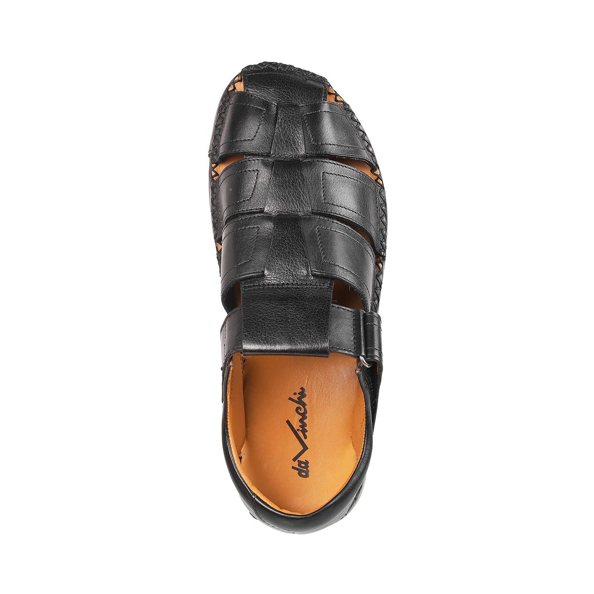 Buy Men Black Casual Sandals Online | SKU: 18-9935-11-40-Metro Shoes