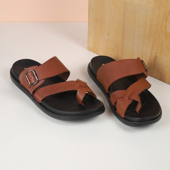 Men Tan Casual Slippers