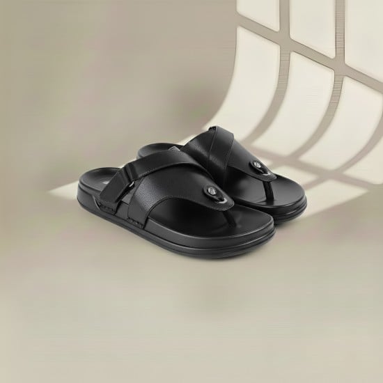 Men Black Casual Slippers