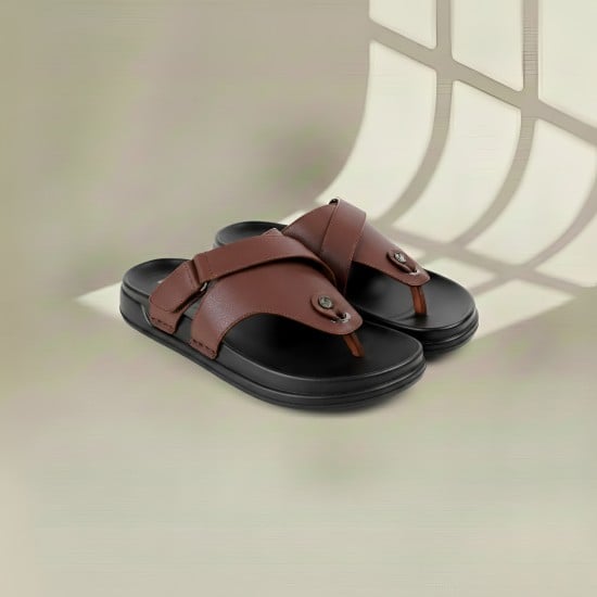 Men Brown Casual Slippers
