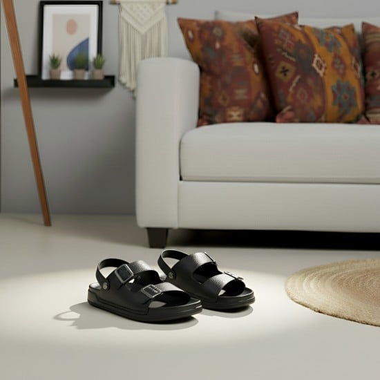 Men Black Casual Sandals