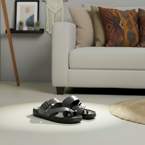 Men Grey Casual Slippers