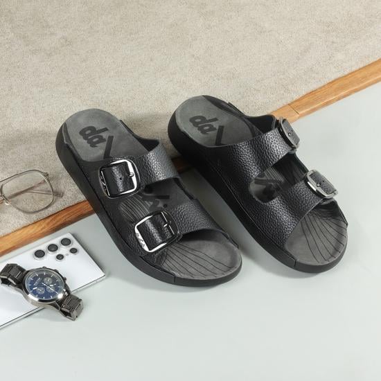 Men Black Casual Slippers