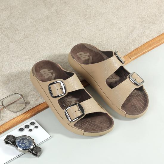 Men Beige Casual Slippers