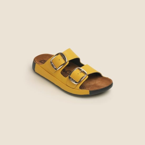 Men Yellow Casual Slippers