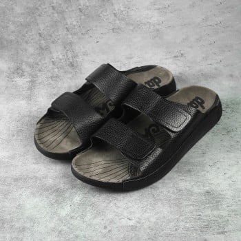 Davinchi Men Black Casual Slippers(SKU: 60-51-11-40)