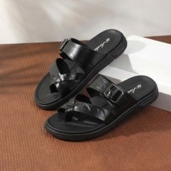 Men Black Casual Slippers