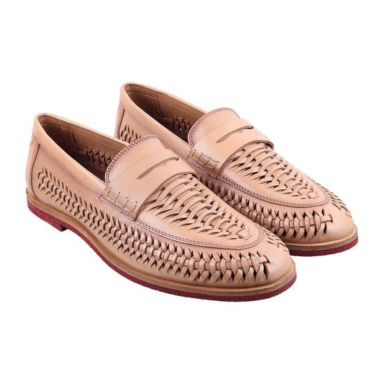 Men Beige Casual Loafers