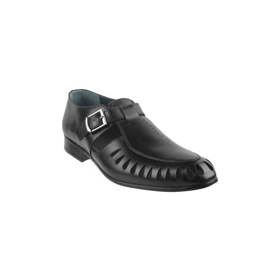 Men Black Ethnic Sandals