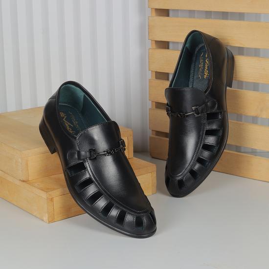 Men Black Formal Slip Ons