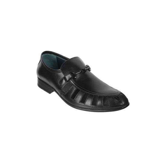 Men Black Formal Slip Ons