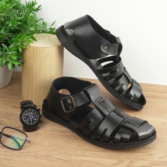 Men Black Casual Sandals